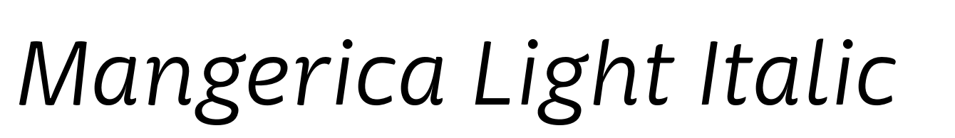 Mangerica Light Italic